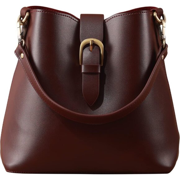 Water-Resistant Red Vegan Leather Bag - Stylish Women's Small Shoulder Handbag - Picture 1 of 7